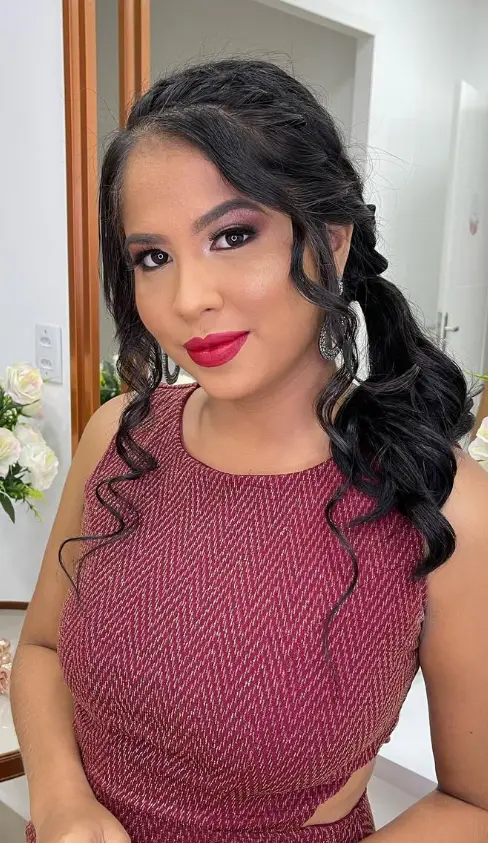 Produção de maquiagem elegante