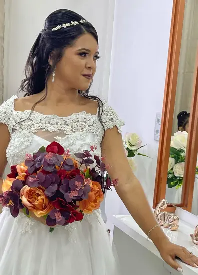 Produção elegante para noiva