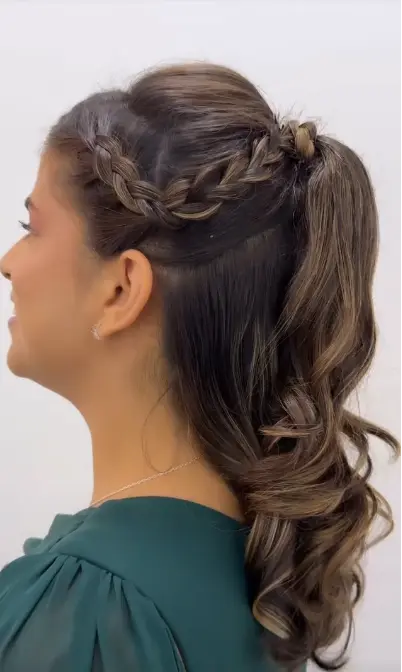 Produção profissional de penteado